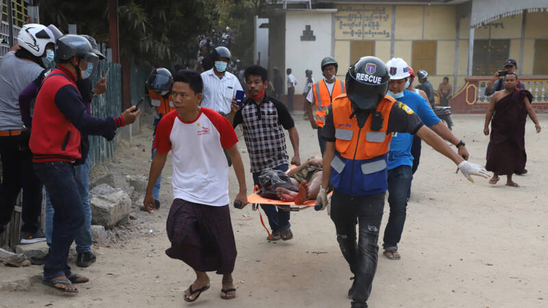 Police shot dead protesters in Myanmar