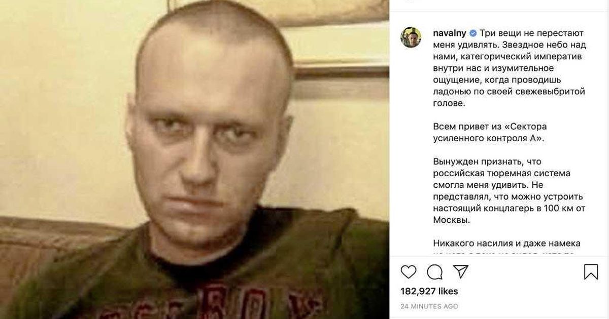 Navalny gives a nod to life from a "real concentration camp" |  Abroad