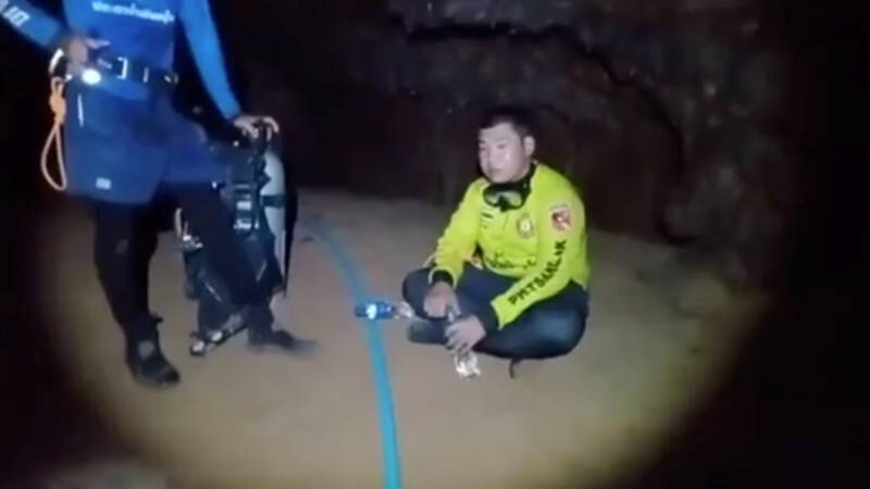 Four days later, a monk rescued from a flooded cave in Thailand