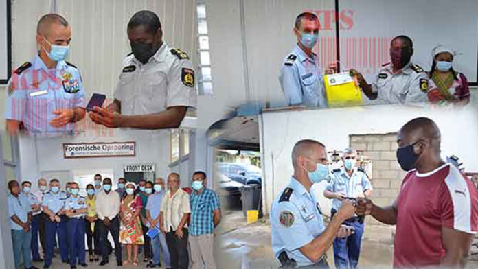 A delegation of the French gendarmerie visits the Suriname Police Force