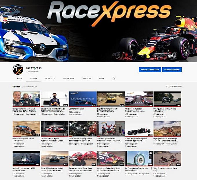 RaceXpress YouTube