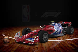 A special livery in honor of the NBA's 75th anniversary