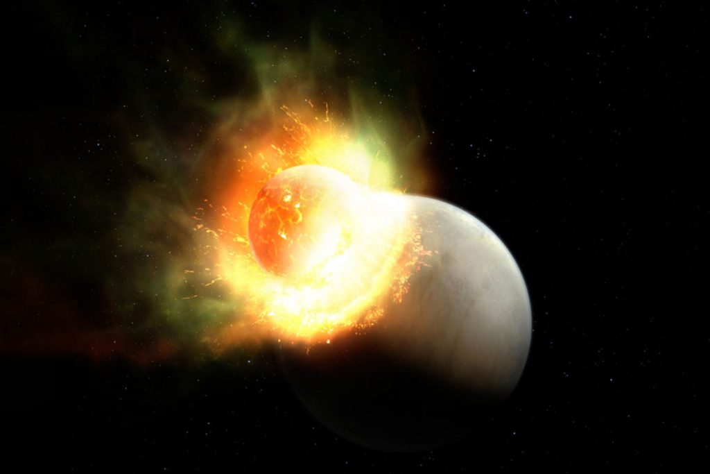 Huge collision cost the planet its atmosphere