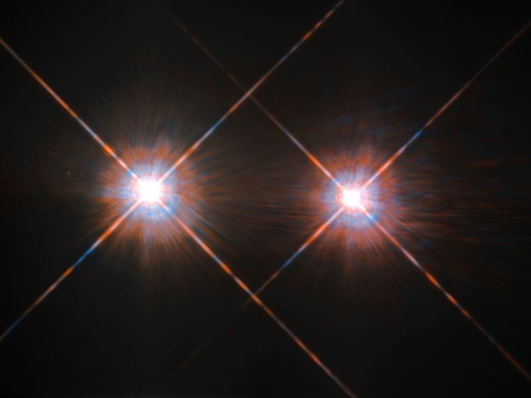 An image of the binary star Alpha Centauri taken by the Hubble Space Telescope.  Photo by ESA/Hubble & NASA