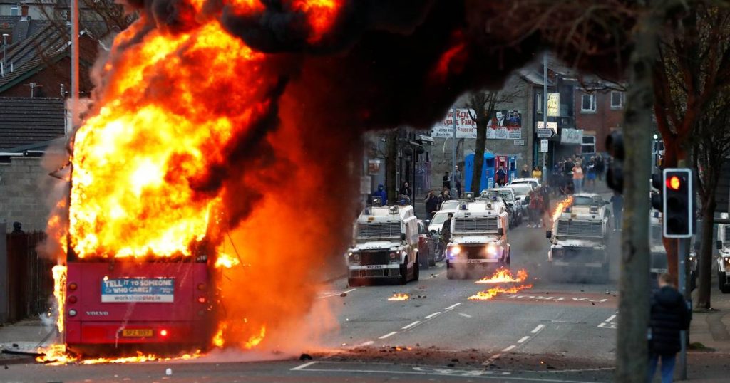 A bus has been hijacked and set on fire in Northern Ireland, possibly out of outrage over Brexit