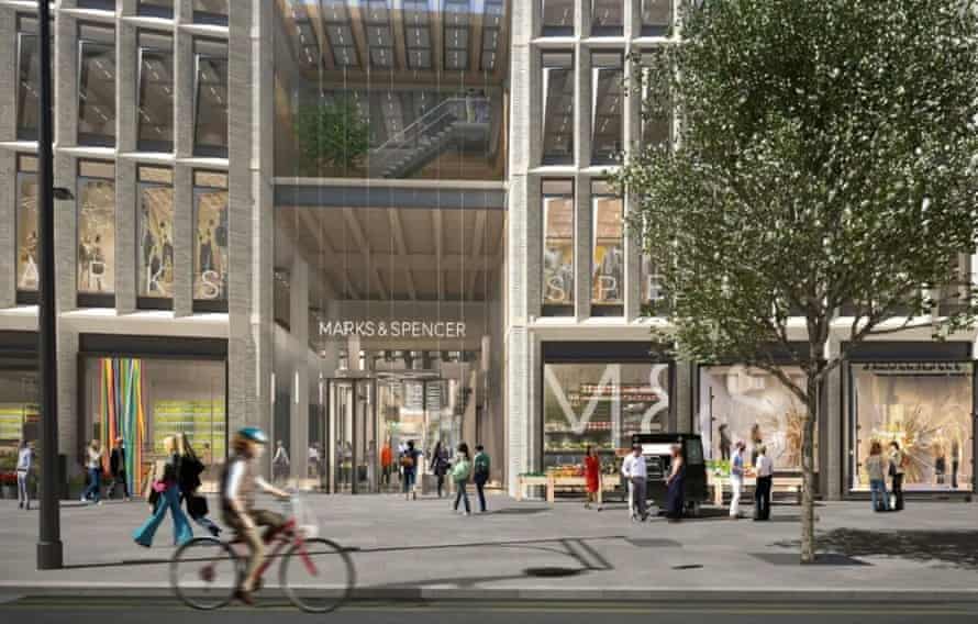 An artistic impression of the new Marks and Spencer store in Marble Arch