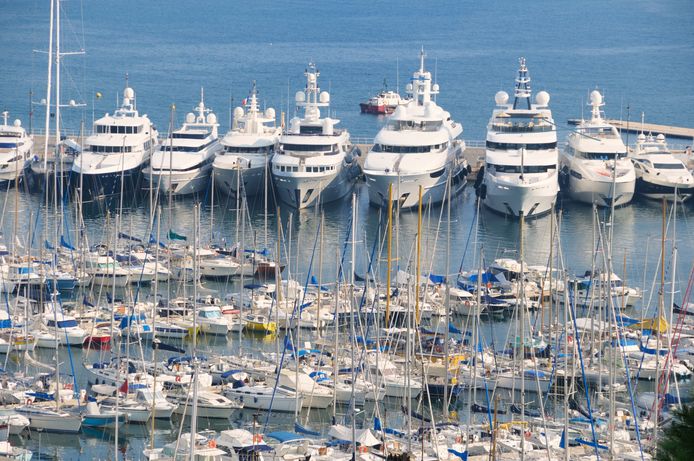 Cannes port is famous for its oligarchs and their families.