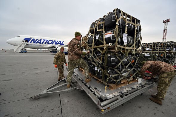 Military supplies arrive in Ukraine