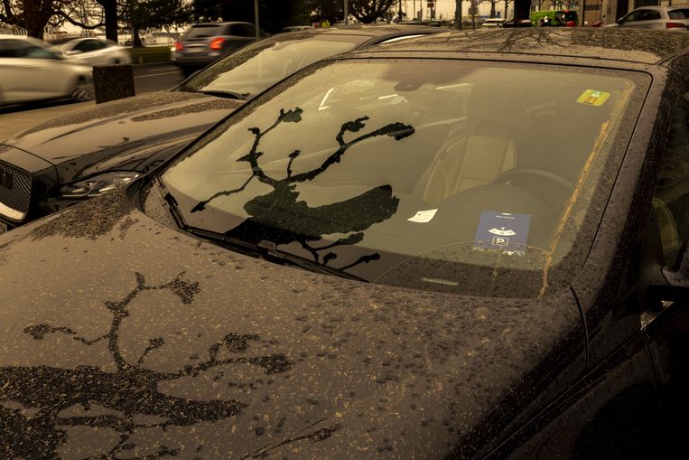 Desert dust covered cars in Switzerland on Tuesday.  ANP/EPA photo