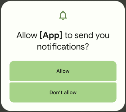 Android notification permission 13
