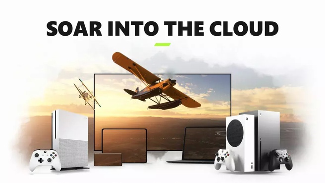 Microsoft Flight Simulator in the clouds