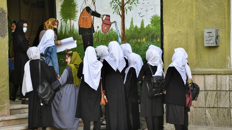 The Taliban will not allow girls to attend secondary schools