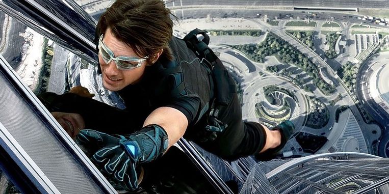 When do we climb a building with sticky gloves like in Mission Impossible?