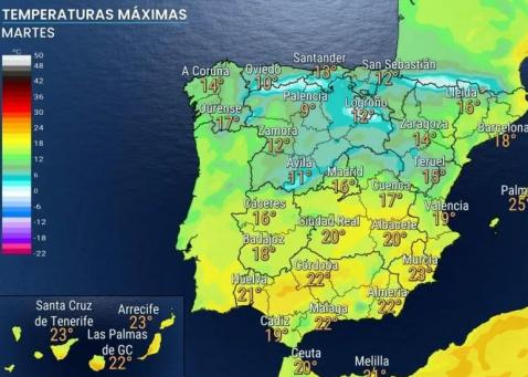 Within 24 hours in Spain from summer heat to winter cold