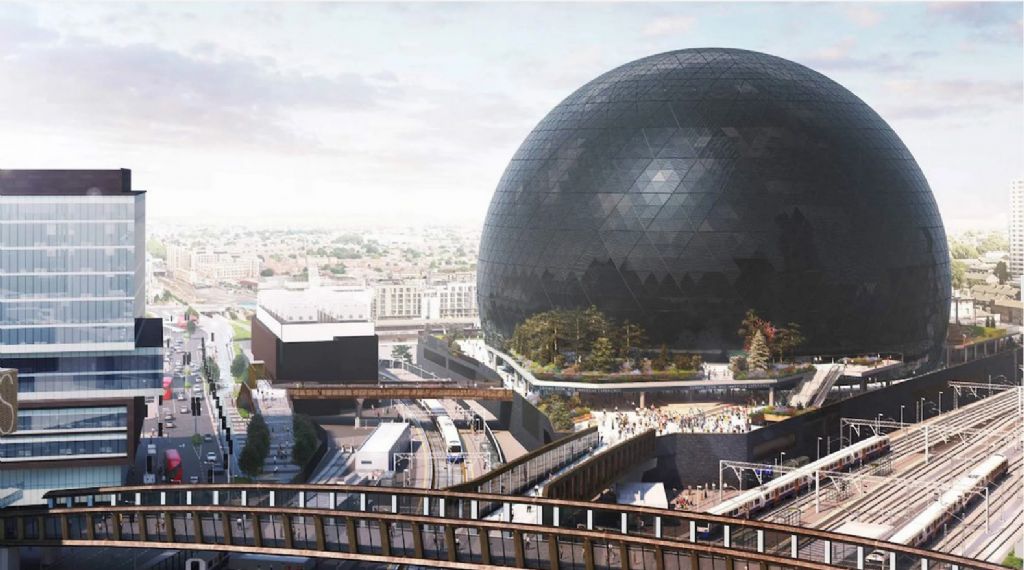 The skyline of London expands with mega sports and concert hall
