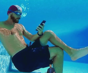 Samsung waterproofing ad in Australia