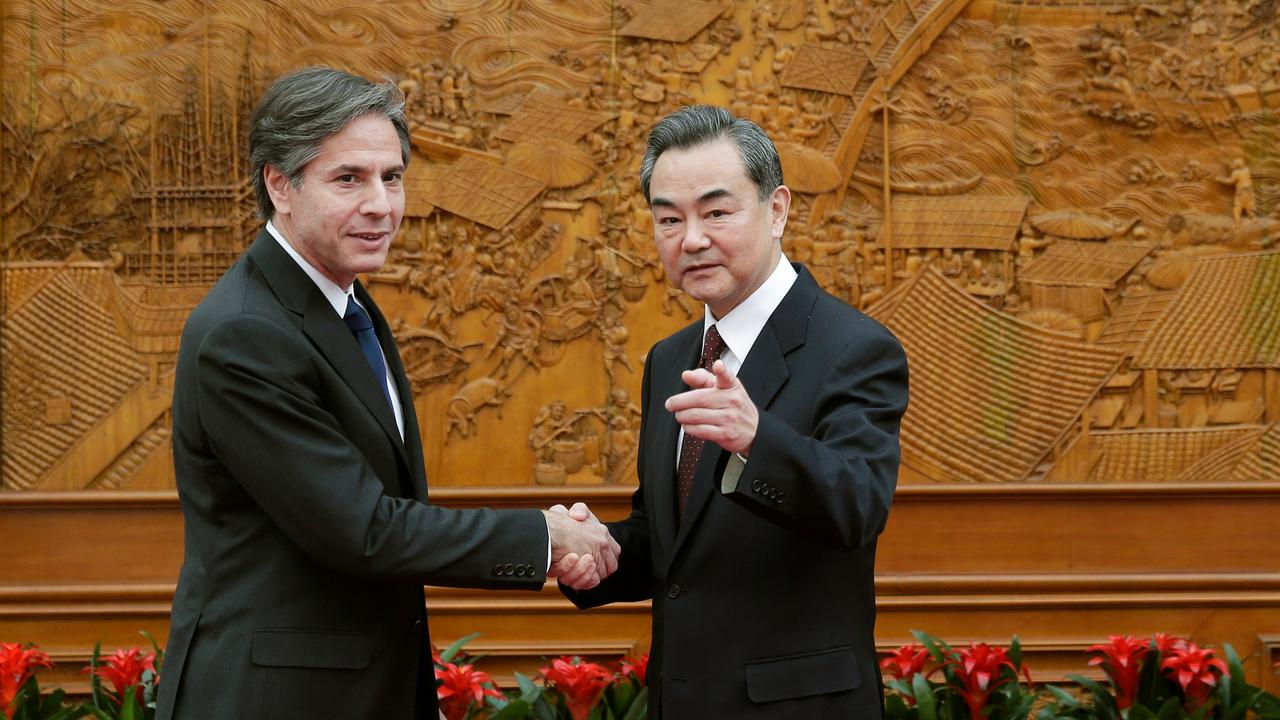 Chinese Foreign Minister Wang Yi and his US counterpart Anthony Blinken during a previous meeting in 2015.