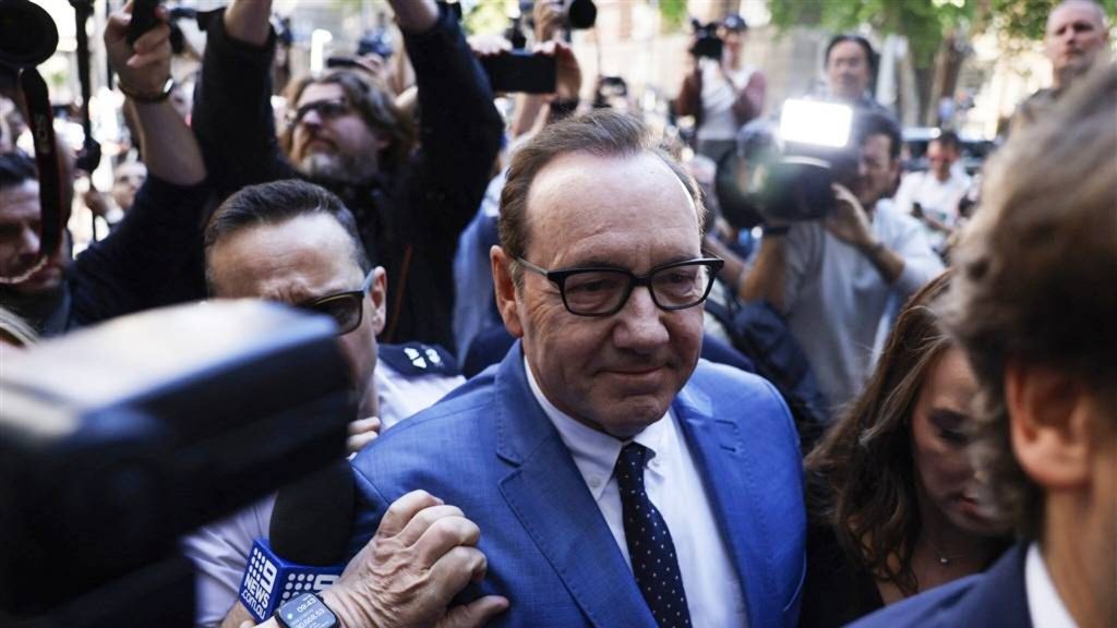 Kevin Spacey makes his way to court in London