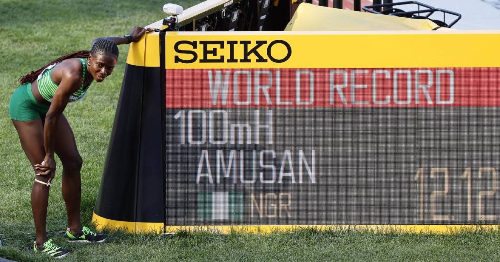 Nigeria's Amosan improves world record 100m hurdles at World Cup, Visser to miss final |  other sports