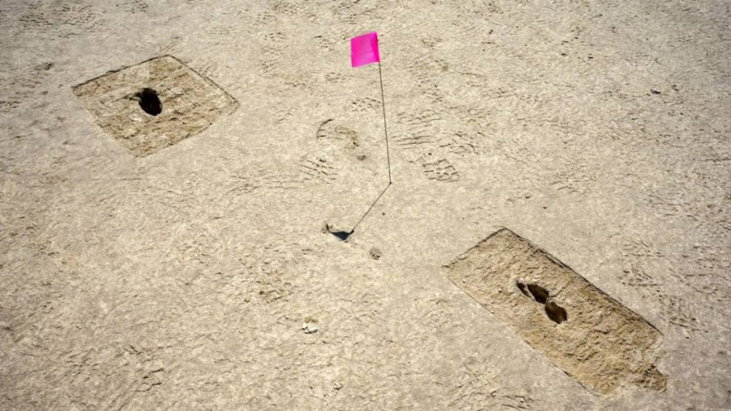 Ancient human footprints found in the American desert