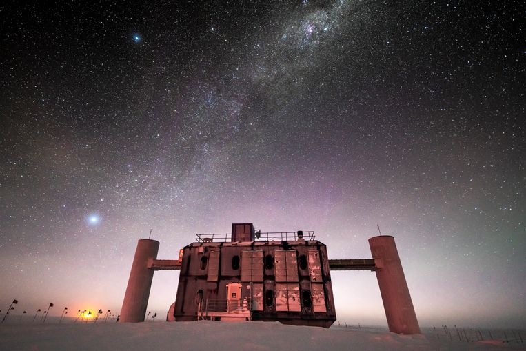 Ice telescope sees distant galaxy spewing ghost particles into space: 'A milestone, very exciting'