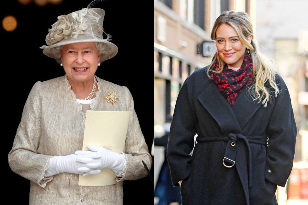 huh?  Hilary Duff is linked to Queen Elizabeth
