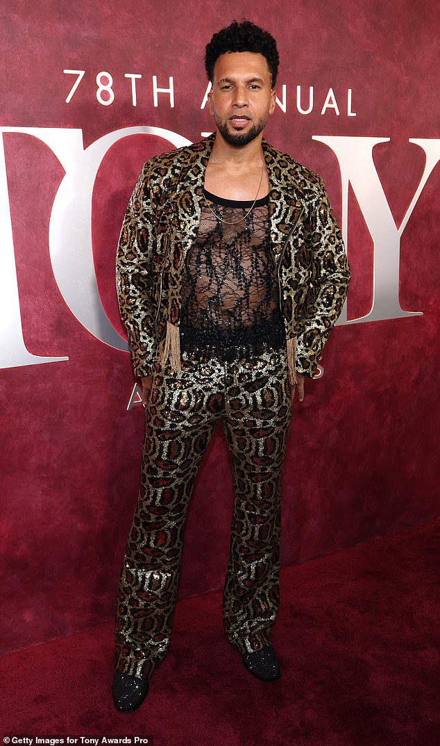 Hamilton representative Sydney James Harkort walked the carpet in a impressive printed suit with a top patterned top - and he had a lot of what happened
