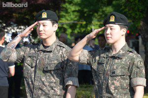 Jimin and Jong Cook from BTS appear in the South Korea, after they left mandatory military service on June 11, 2025.