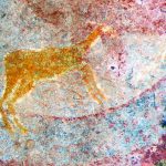 The art of the cave depicts an extinct animal 280 million years ago